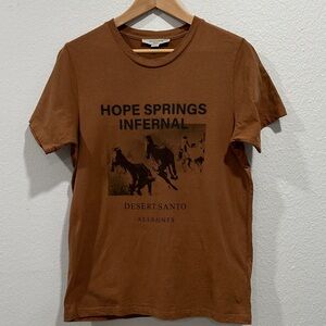 All Saints Brown Graphic Tee